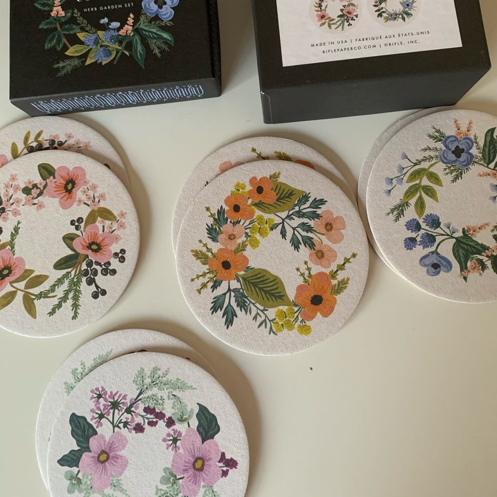 Rifle Paper Co. Herb Garden Coaster Set
